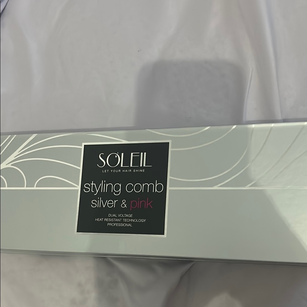 Soleil Silver & Pink Styling Comb